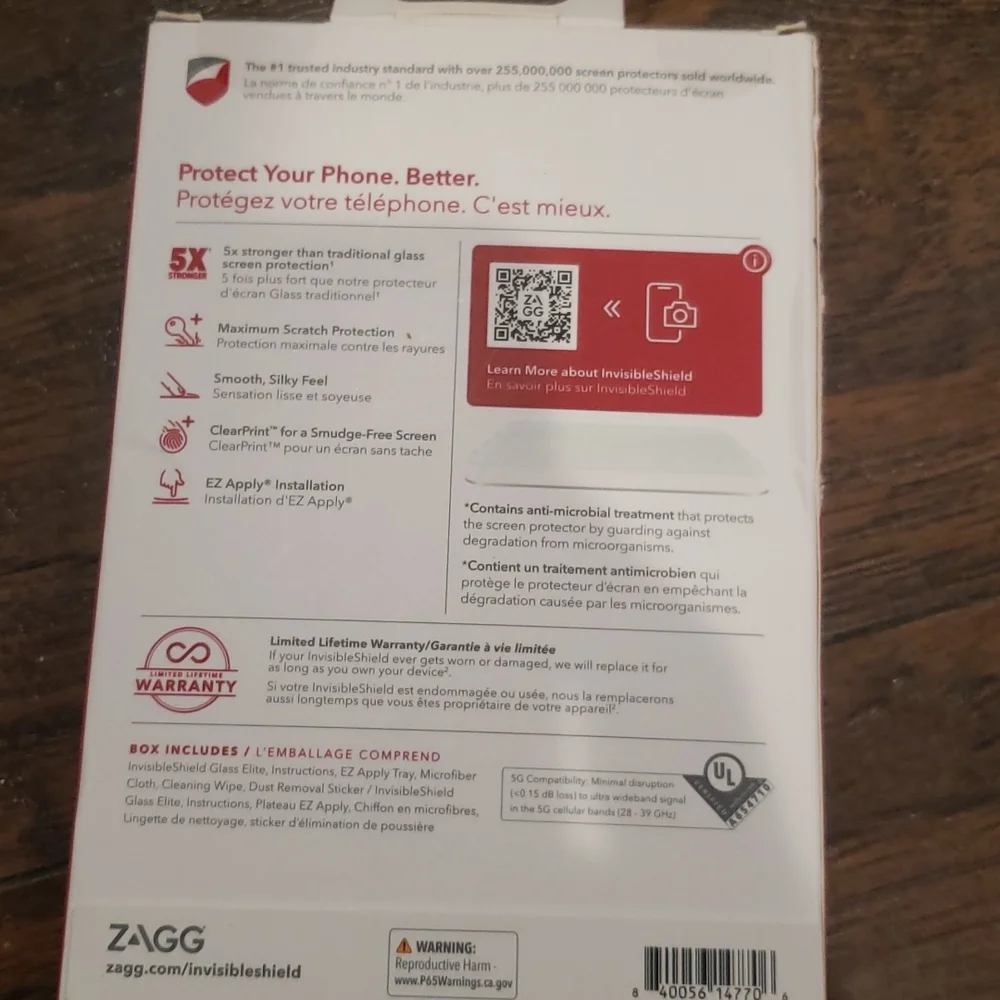 ZAAG Apple iPhone 13/13 Pro InvisibleSheild Glass Elite Screen Protector